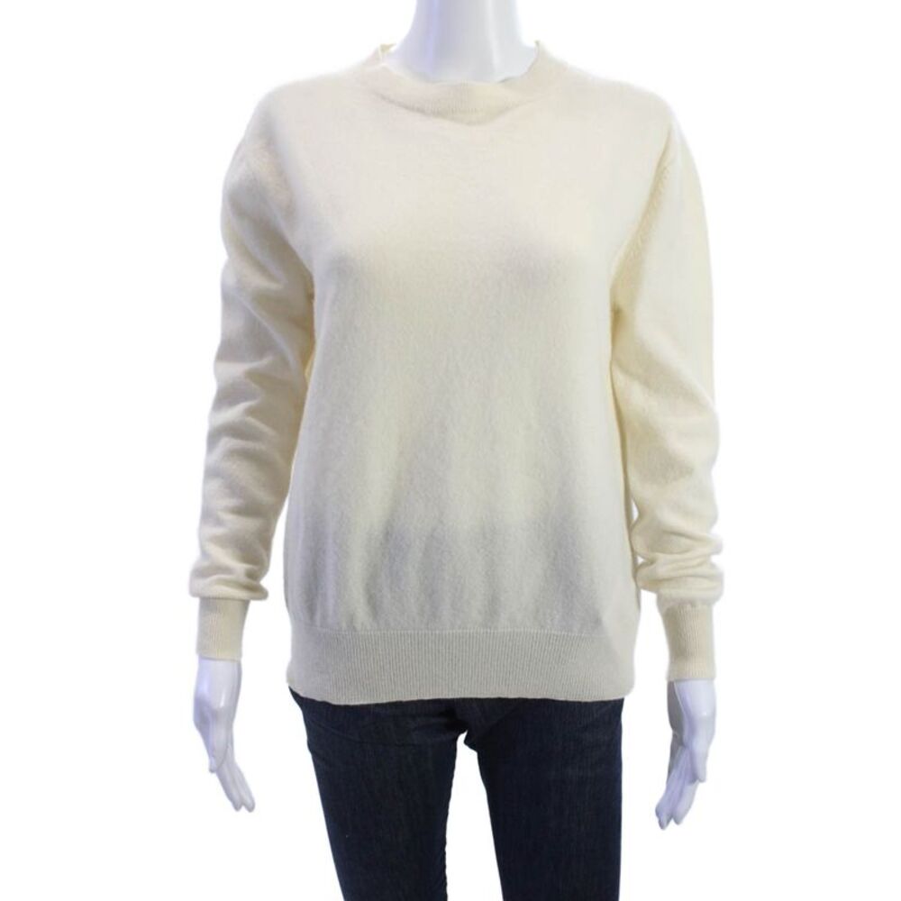 Kirna Zabete Unisex Beige Cashmere Pullover Crewneck Sweater Size M